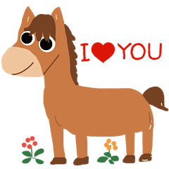 Hanna**kawaii horse stickers