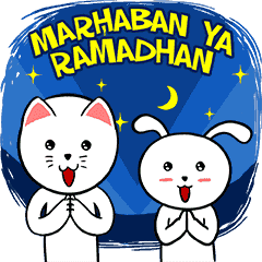White Weird Cat & Rabbit : Ramadhan 2