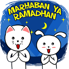 White Weird Cat & Rabbit : Ramadhan 2