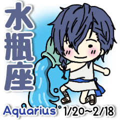 Aquarius happiness sticker