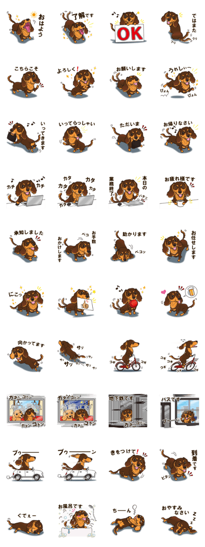 A sticker willingly. Dachshund (C&T) 2