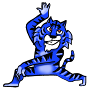 Sticker of a blue tiger 2