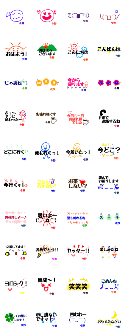 Stickers for Mr & Ms Konno