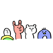 White bear and pencils and rabbits