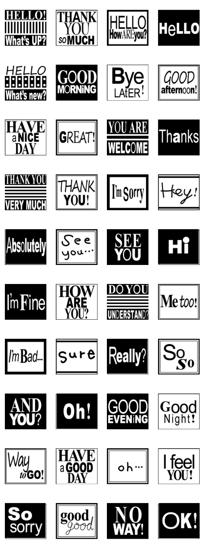 Simple B&W Sticker