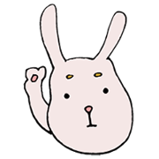 Rabbits with or without eyebrows sticker