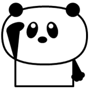 Simple & big letter panda