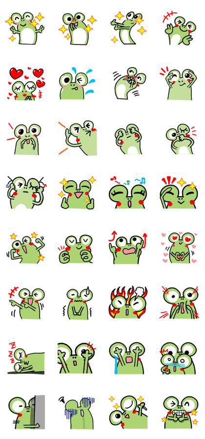 Reaction of a pretty frog.