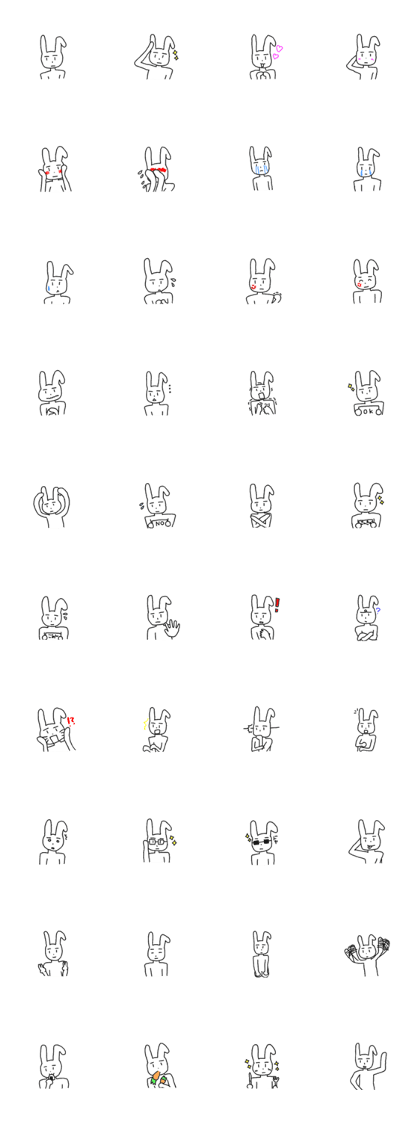 Straight face rabbit-magao-