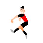 Moving volleyball player