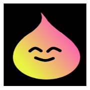 Colorful water droplets