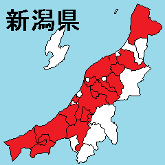Sticker of Niigata map 1