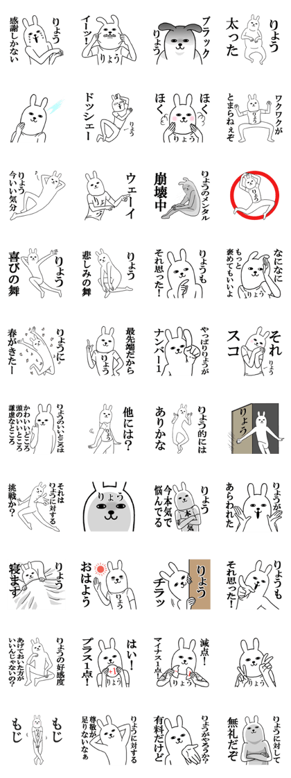 Fun Sticker gift to RYO Funny rabbit