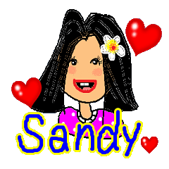 Sandy is a pretty girl. (Thai Language)