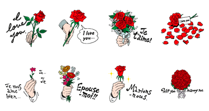RED ROSE in French