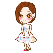 Cute lady sticker