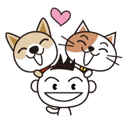 A family of dogs and cats