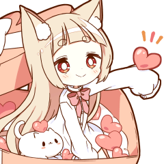 NEKOMIMI girl lovely sticker