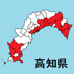 Sticker of Kochi map 1