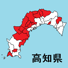 Sticker of Kochi map 2