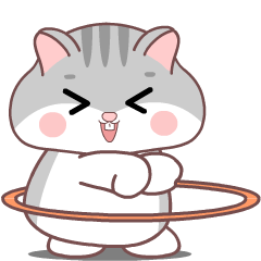 Cute grey hamster 3 : Pop-up stickers