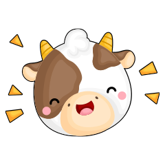 Emotional Cute Cow Stickers