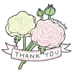 Thank you stickers - flowers ver.