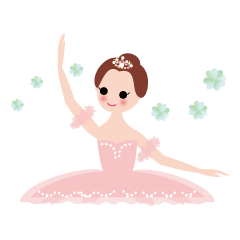 Cute Cute ballerina.Ballet Sticker