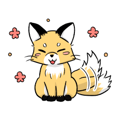 Kanta-kun Sticker of a fox