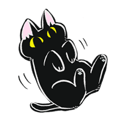 黒猫の日常なスタンプ