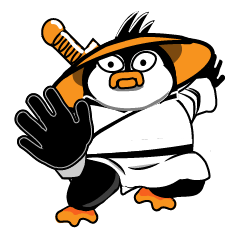 Penguin with sword