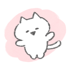 The white kitten stickers