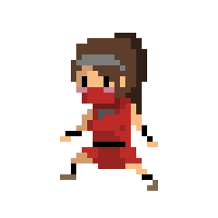 Pixel KUNOICHI Ninja Girl (English)