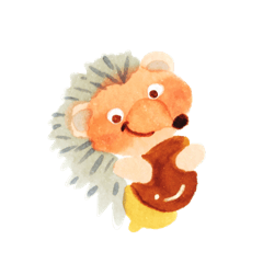 Pretty hedgehog sticker