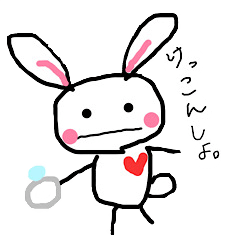 handwritten  rabbit