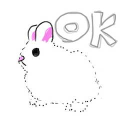 Rabbit sticker that everyone can use.