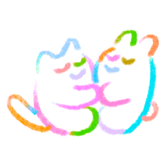 Rainbow Cat and Rabbit