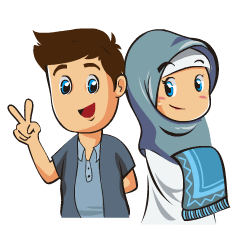 Hijab couple ramadhan animation