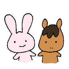  Rabbits  and horses Stiker  LINE  LINE  STORE