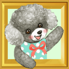 Pop-up stickers of Pets(Poodle)