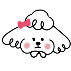 Cute cute Poodle stickers