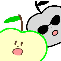 Green apple & Black apple