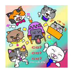 kazusandraw_ illustration_catcatcat