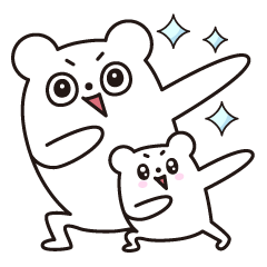 Cheerful white bear brothers