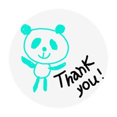 Greeting with a panda