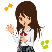 Cheering Stickers for a Brass Band Club