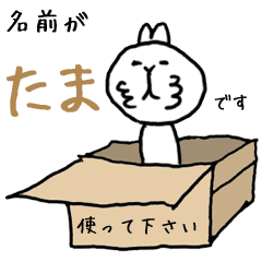 たまちゃんを拾って下さい 名前スタンプ Line スタンプ Line Store