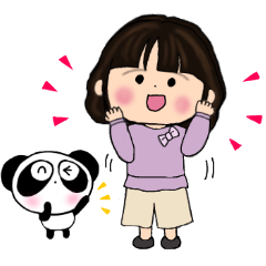 Pretty PANDA p-chan & Ku-chan Sticker