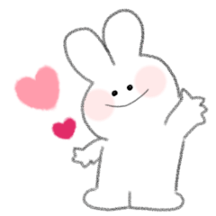 lovely and cute rabbit sticker