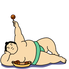 Cute Sumo wrestler animation,kansai-ben